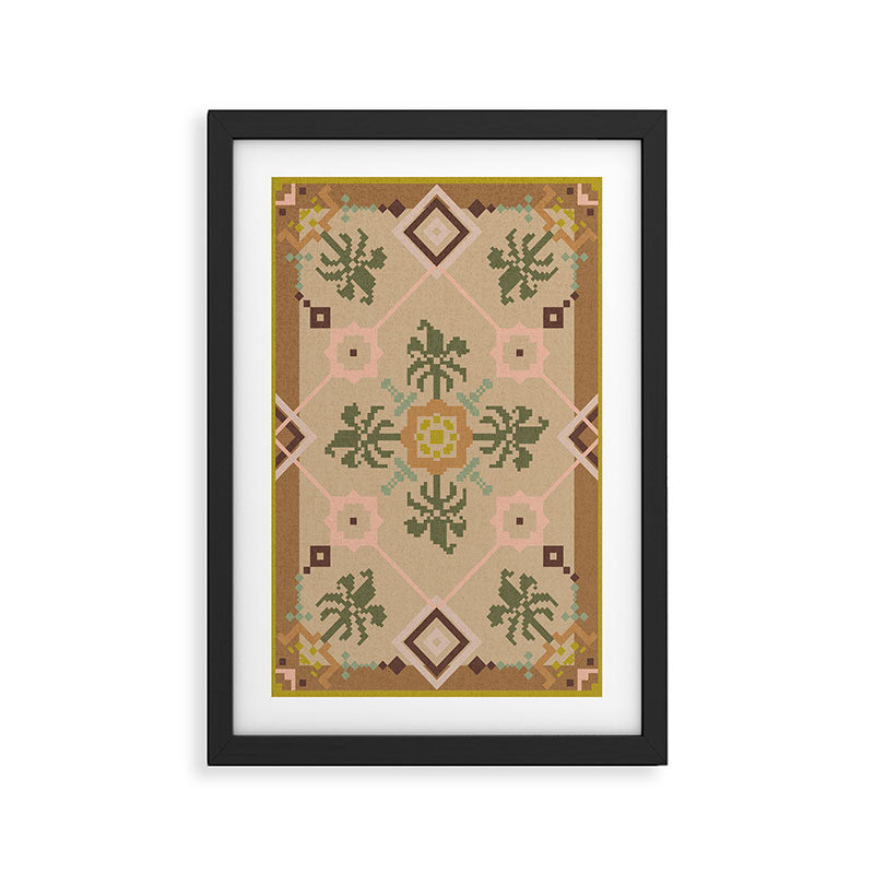 Pixelated Palms Framed Art Print Gallery Image 2