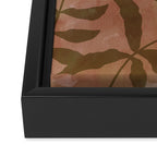 Reverse Floral Maroon Framed Canvas Print Gallery Image 3