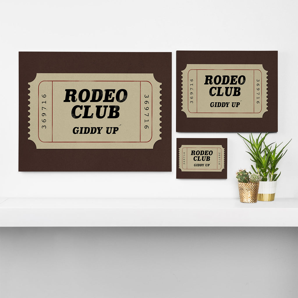 Rodeo Club Ticket Canvas Print Gallery Image 3