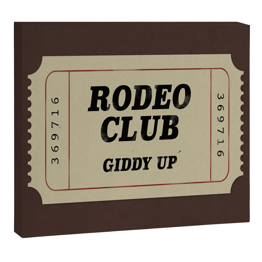 Rodeo Club Ticket Canvas Print Gallery Image 3