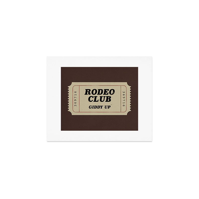 Rodeo Club Ticket Art Print Gallery Image 1