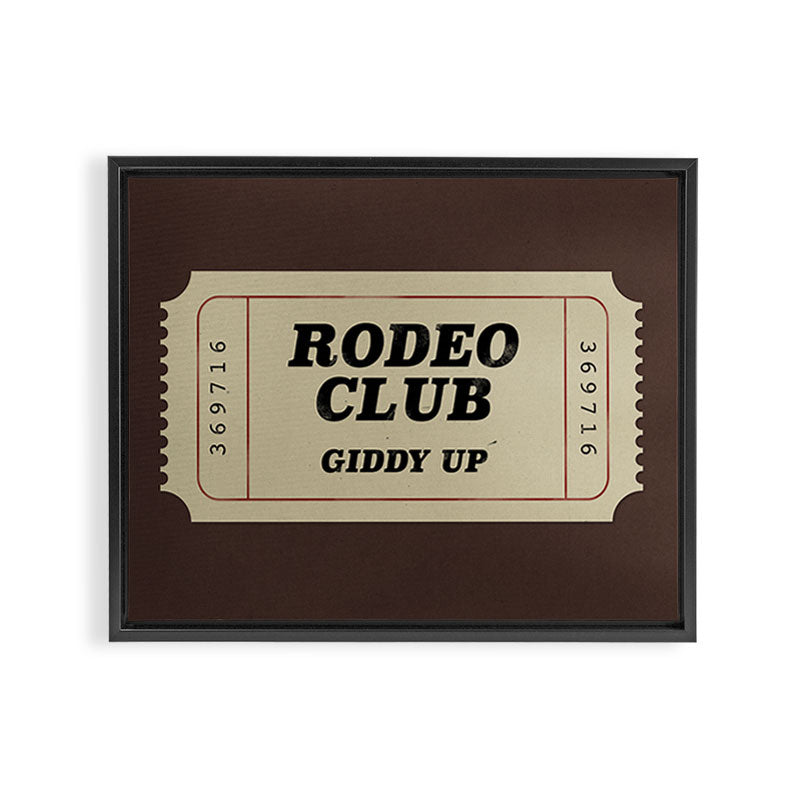Rodeo Club Ticket Framed Canvas Print Gallery Image 12