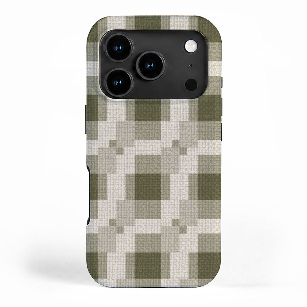 Shaded Lichen Multi Gingham Woven Checker iPhone Case Gallery Image 1