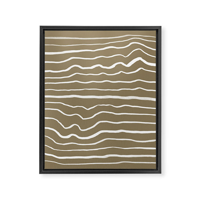 Simple Wavy Lines Framed Canvas Print Gallery Image 1