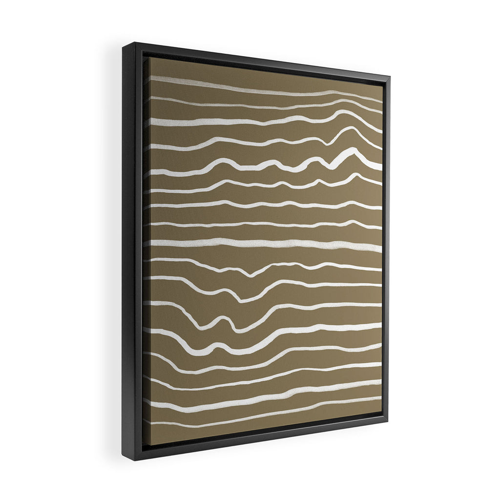 Simple Wavy Lines Framed Canvas Print Gallery Image 2