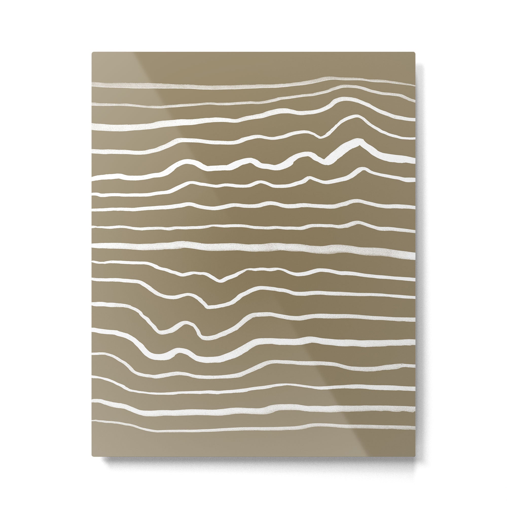 Simple Wavy Lines Metal Print Gallery Image 6