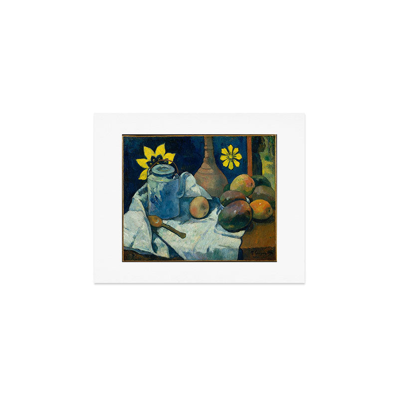 Still Life with Teapot and Fruit by Paul Gauguin Art Print Gallery Image 1