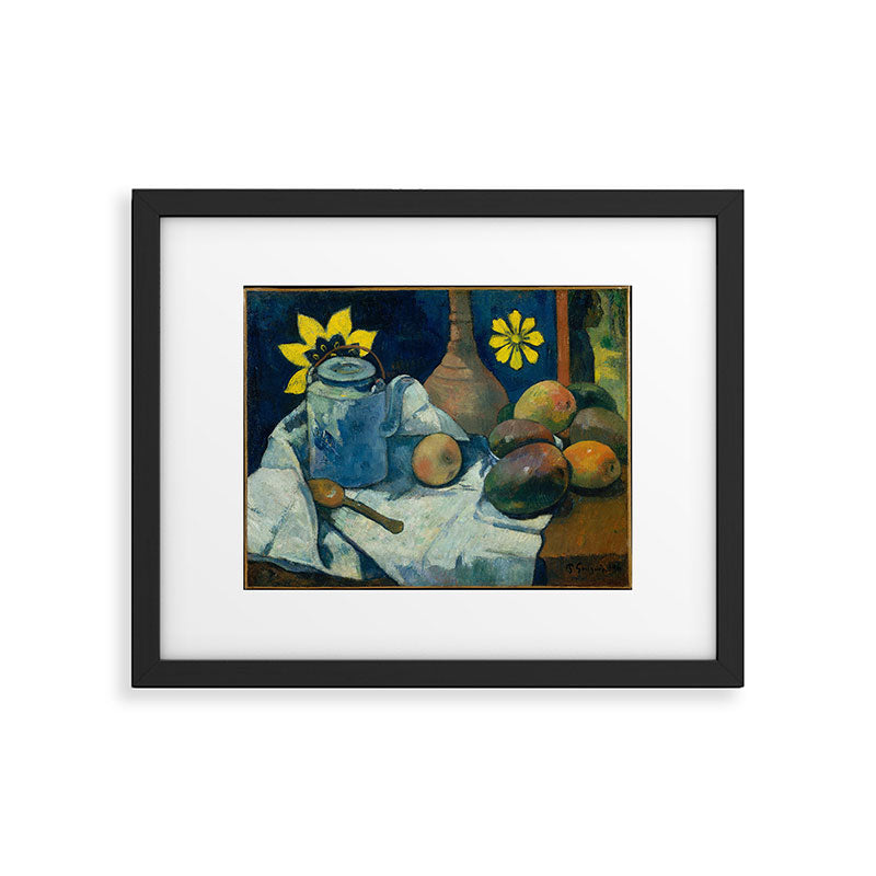 Still Life with Teapot and Fruit by Paul Gauguin Framed Art Print Gallery Image 5