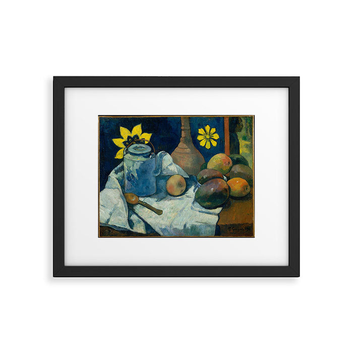 Still Life with Teapot and Fruit by Paul Gauguin Framed Art Print Gallery Image 1
