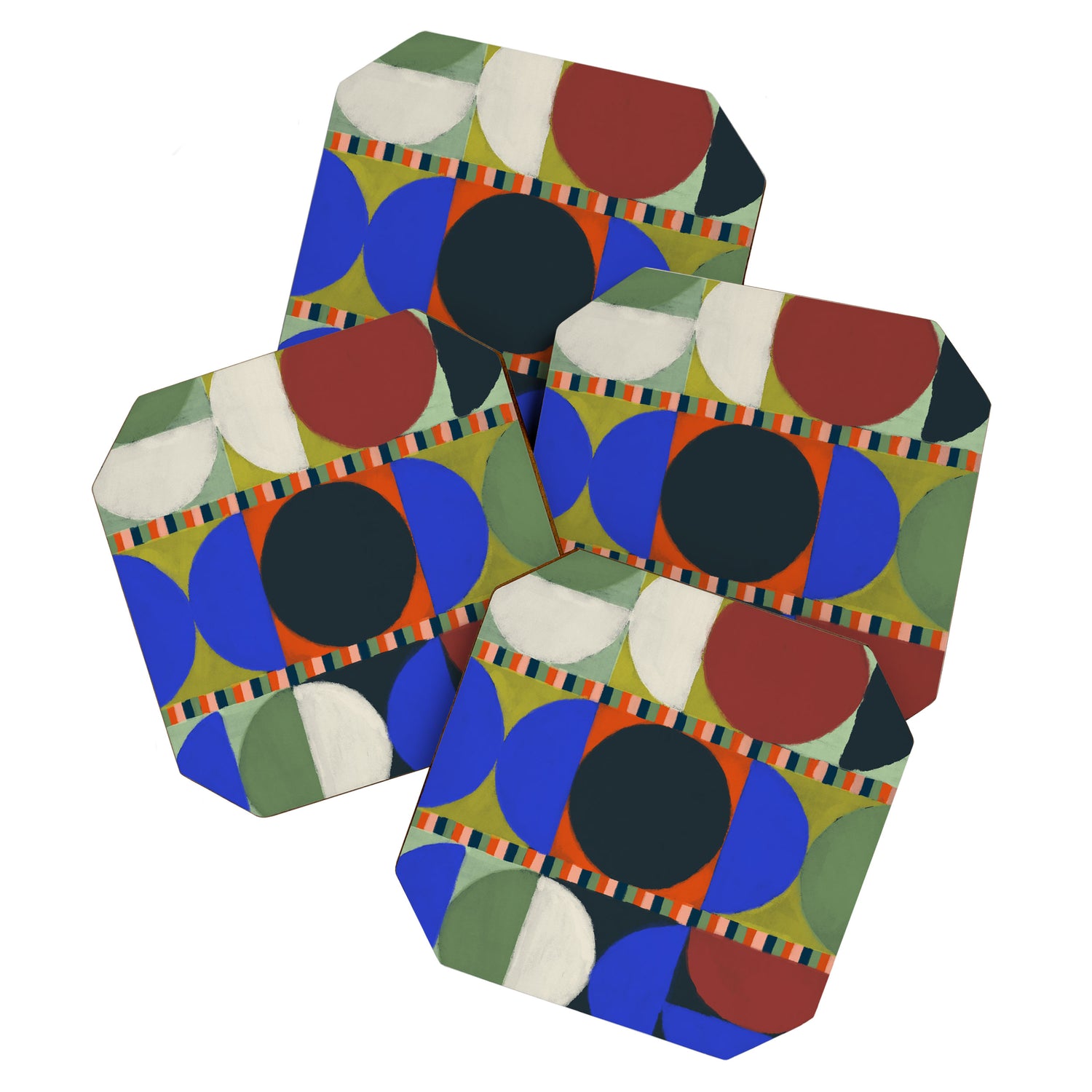 Stripes and Circles Coaster Gallery Image 1