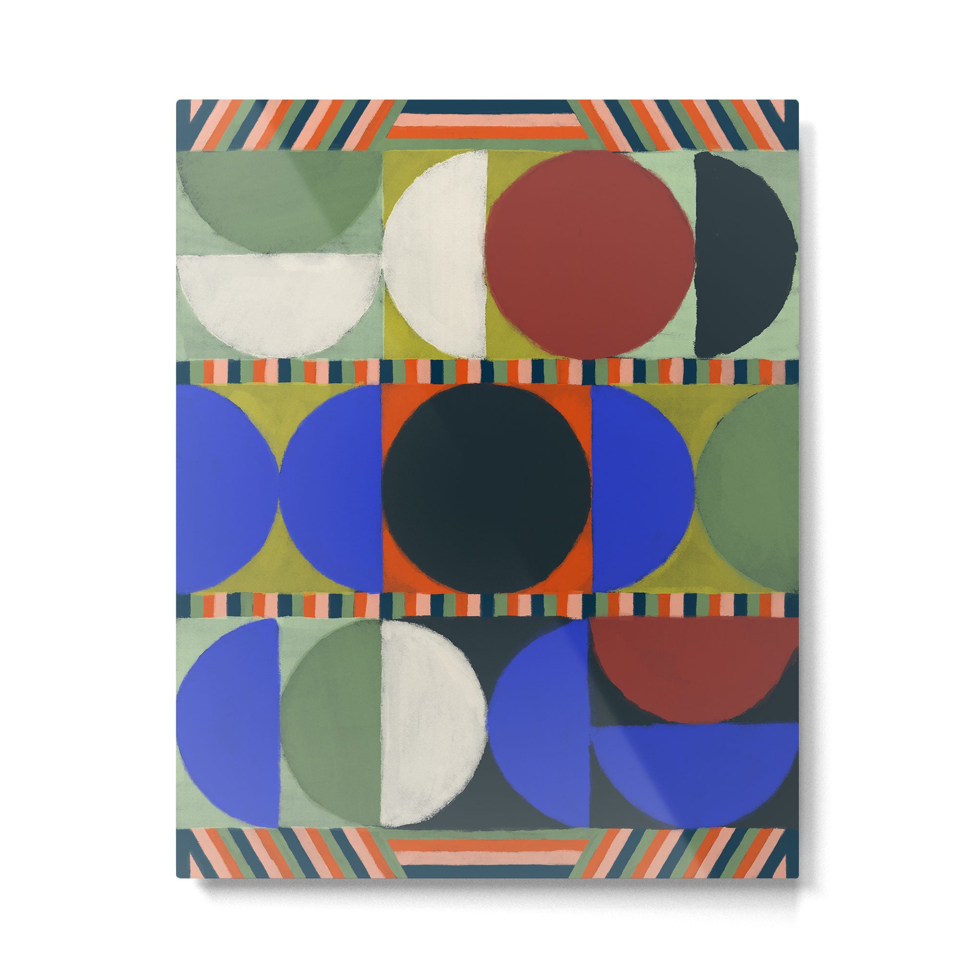 Stripes and Circles Metal Print Gallery Image 4
