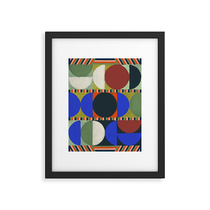 Stripes and Circles Framed Art Print Gallery Image 5
