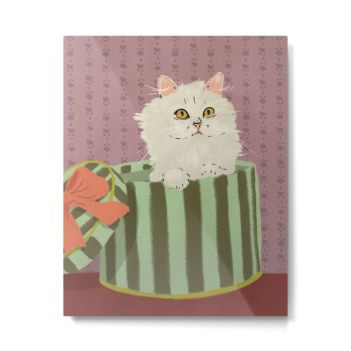 Surprise Kitty Metal Print Gallery Image 1