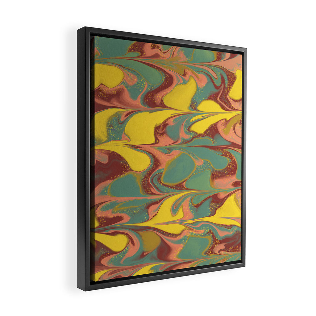 Teal Citrus Pink Getgel Framed Canvas Print Gallery Image 2