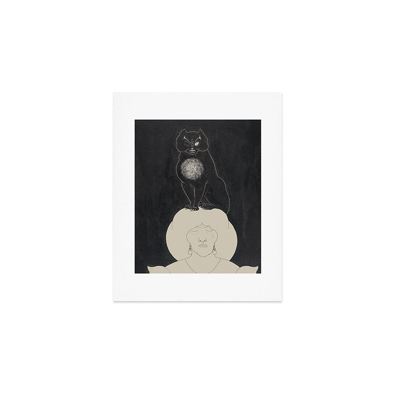 The Black Cat by Aubrey Vincent Beardsley Art Print Gallery Image 1