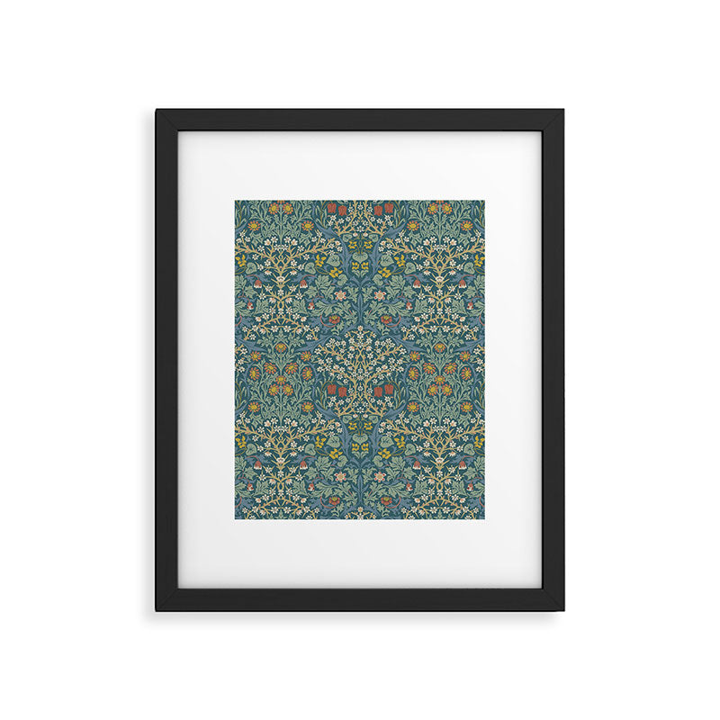 Vintage Blackthorn Bright Indigo by William Morris Framed Art Print Gallery Image 6