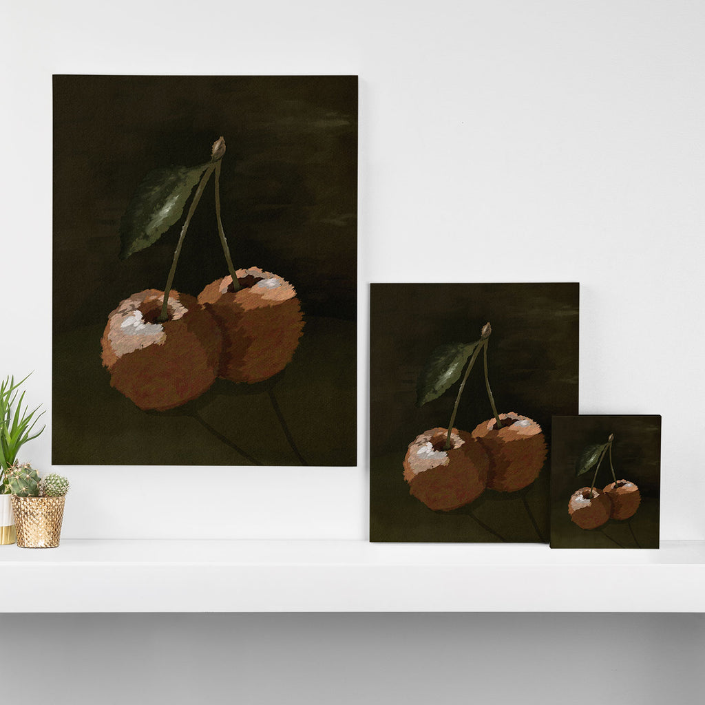 Vintage Painted Cherries Canvas Print Gallery Image 3