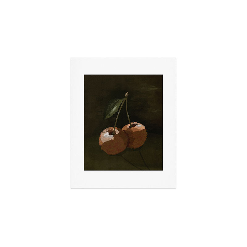 Vintage Painted Cherries Art Print Gallery Image 1