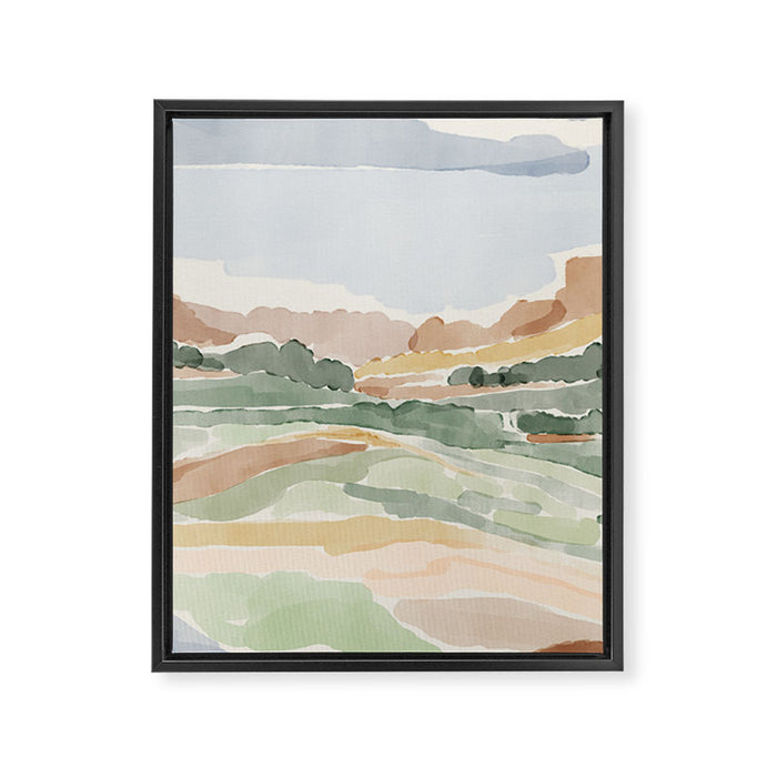Watercolor Dreamscape Framed Canvas Print Gallery Image 1