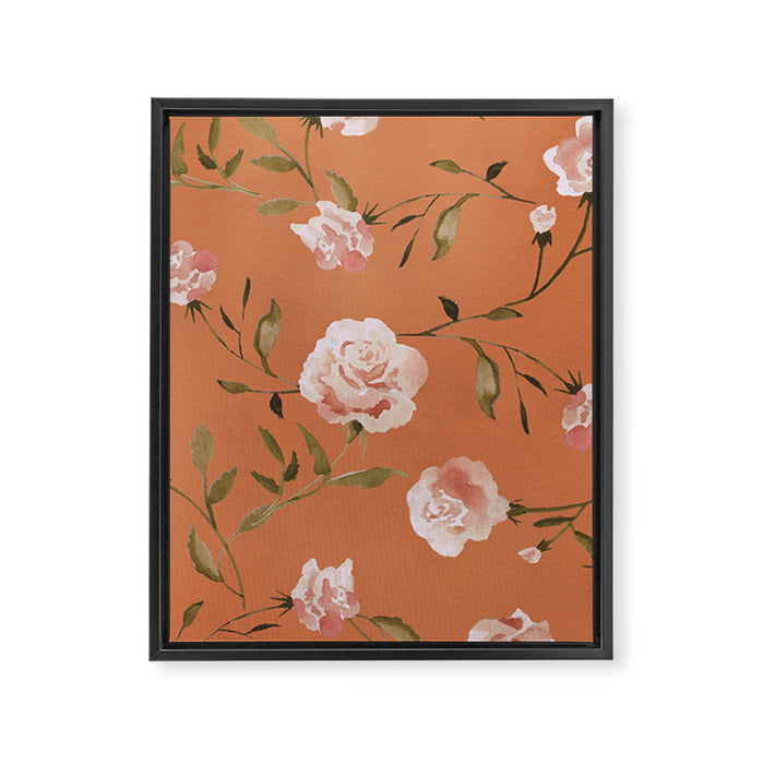Watercolor Roses Framed Canvas Print Gallery Image 1