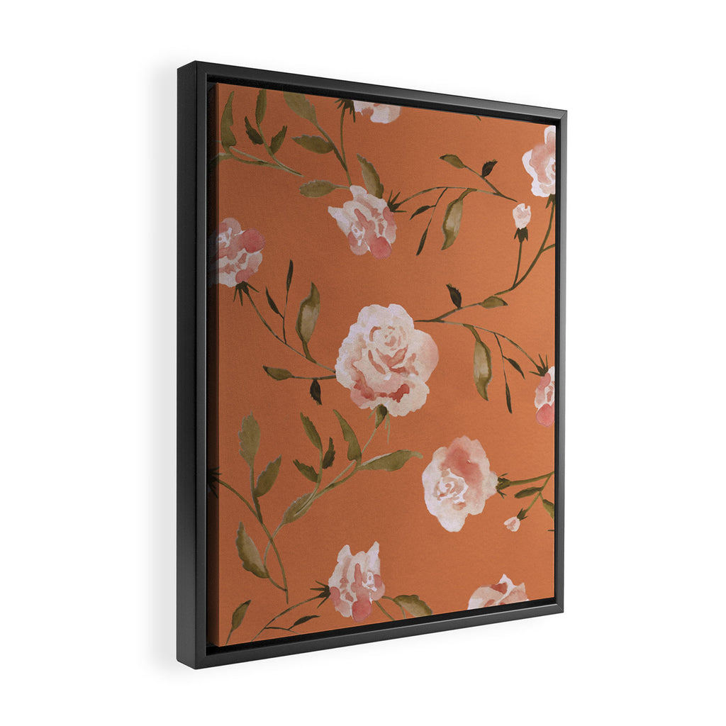 Watercolor Roses Framed Canvas Print Gallery Image 2