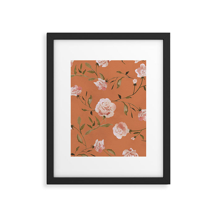 Watercolor Roses Framed Art Print Gallery Image 1
