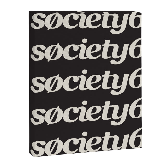 Society6 Logo Repeat Canvas Print Gallery Image 1
