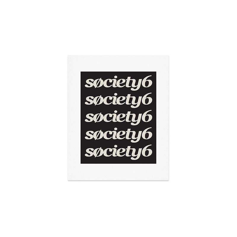 Society6 Logo Repeat Art Print Gallery Image 1