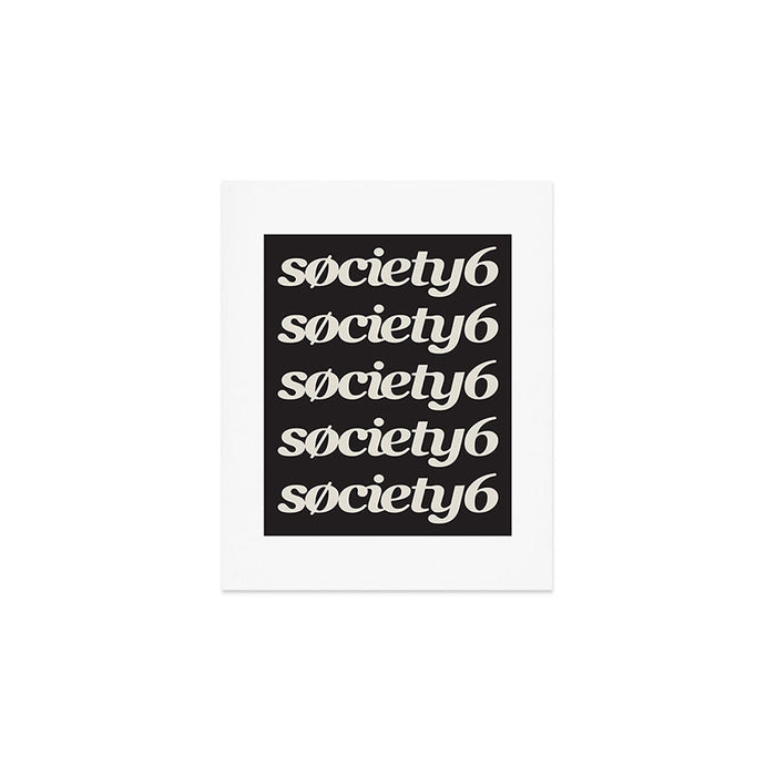 Society6 Logo Repeat Art Print Gallery Image 1