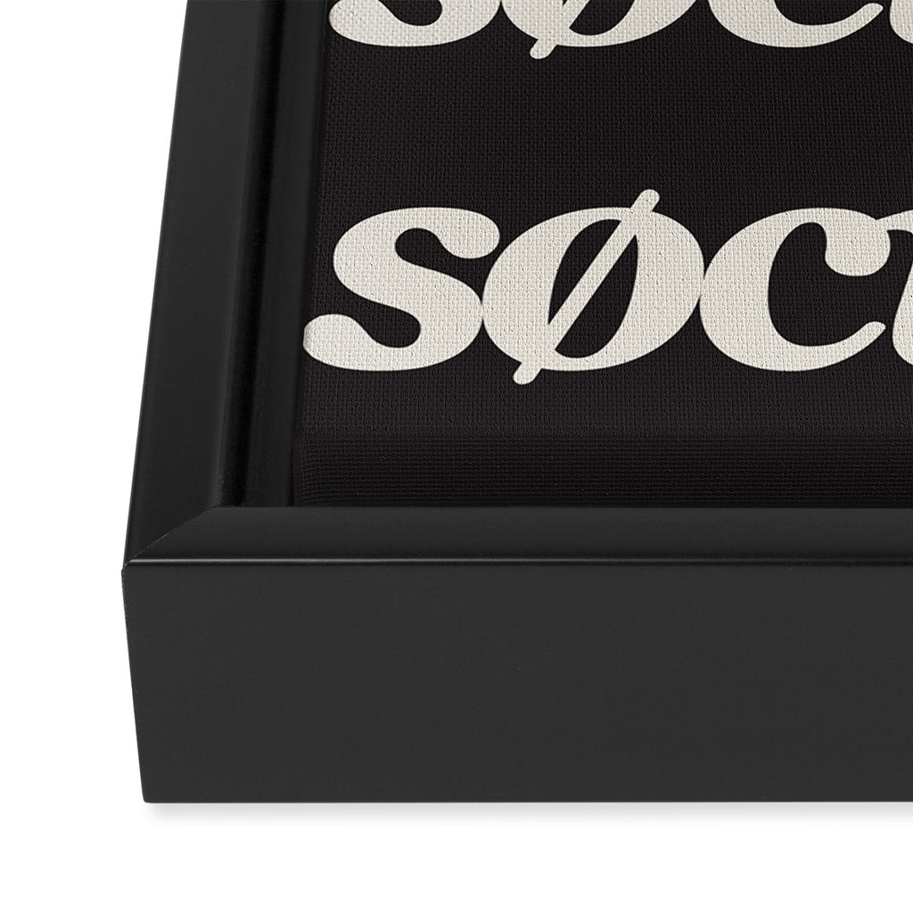 Society6 Logo Repeat Framed Canvas Print Gallery Image 3