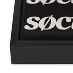 Society6 Logo Repeat Framed Canvas Print Gallery Image 3