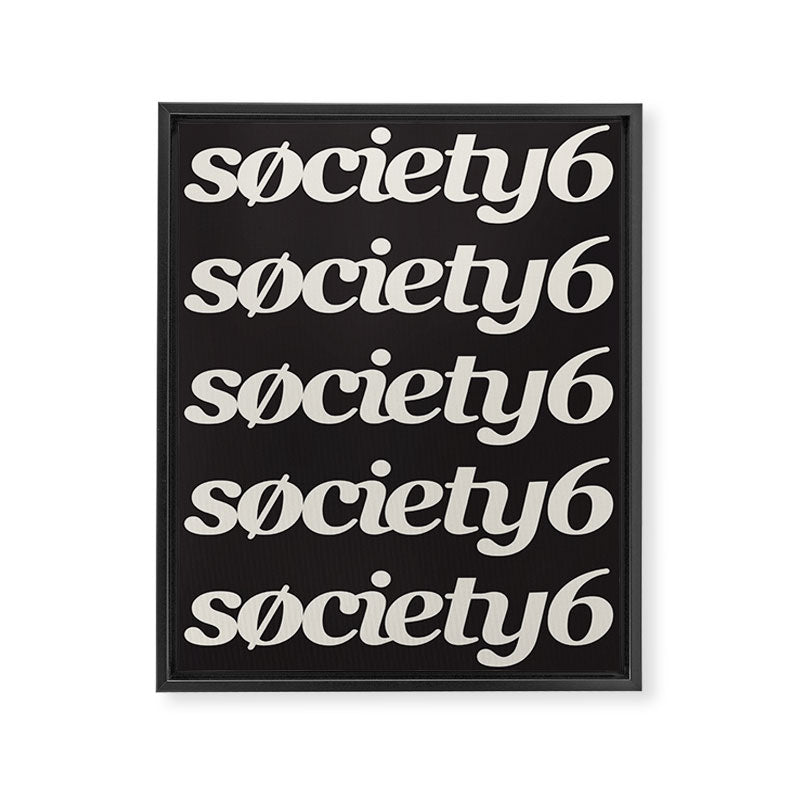 Society6 Logo Repeat Framed Canvas Print Gallery Image 6