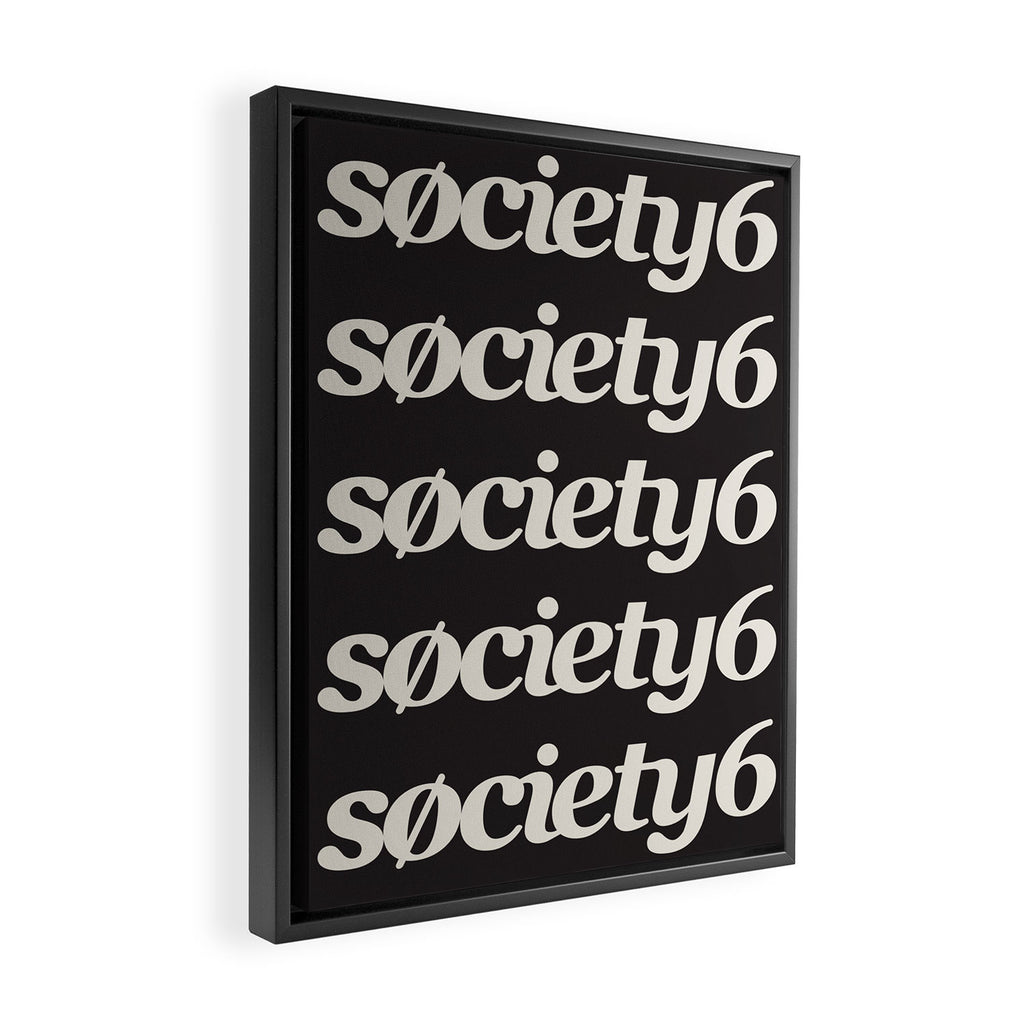 Society6 Logo Repeat Framed Canvas Print Gallery Image 2