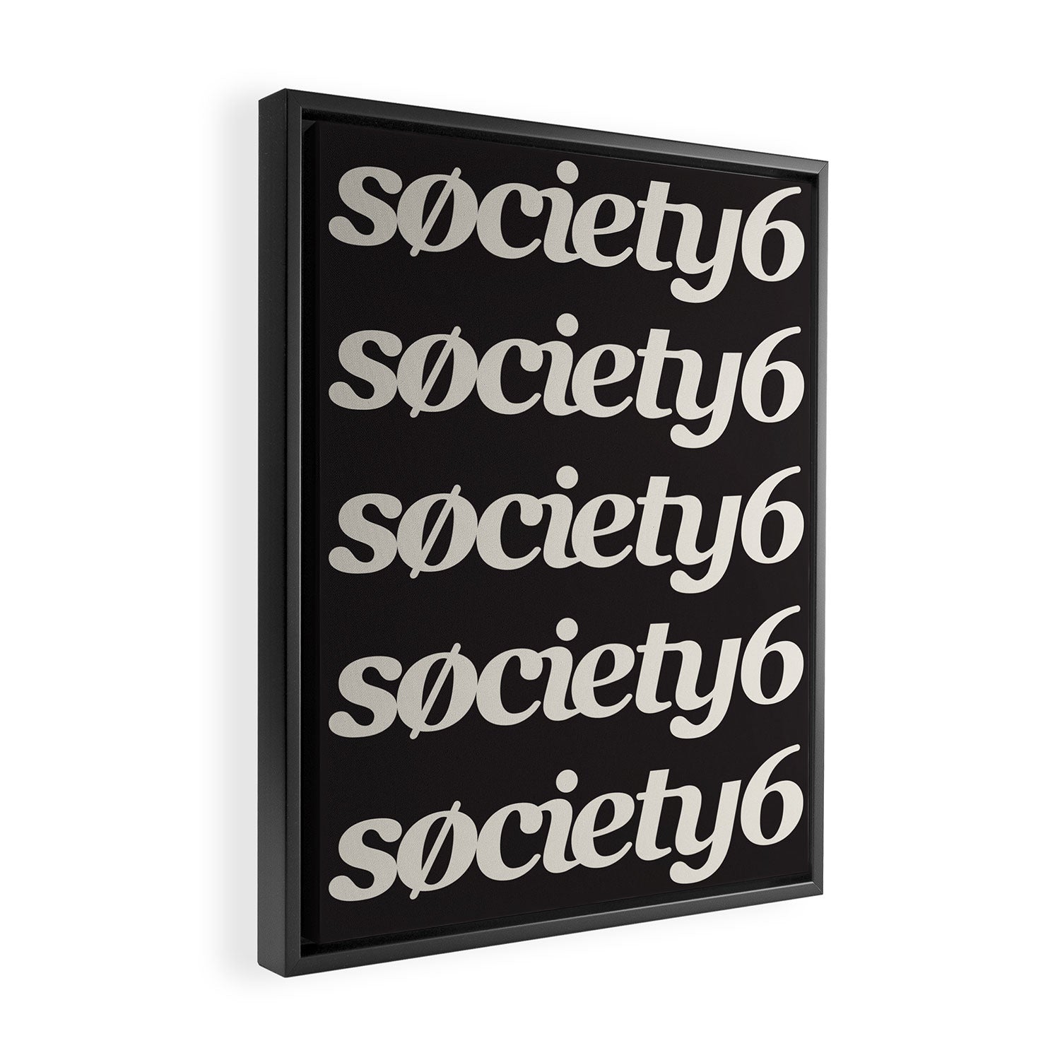 Society6 Logo Repeat Framed Canvas Print Gallery Image 2
