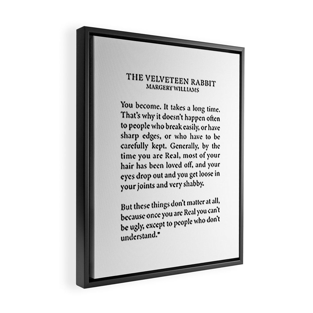 Becoming Real, Velveteen Rabbit Framed Canvas Print Gallery Image 2