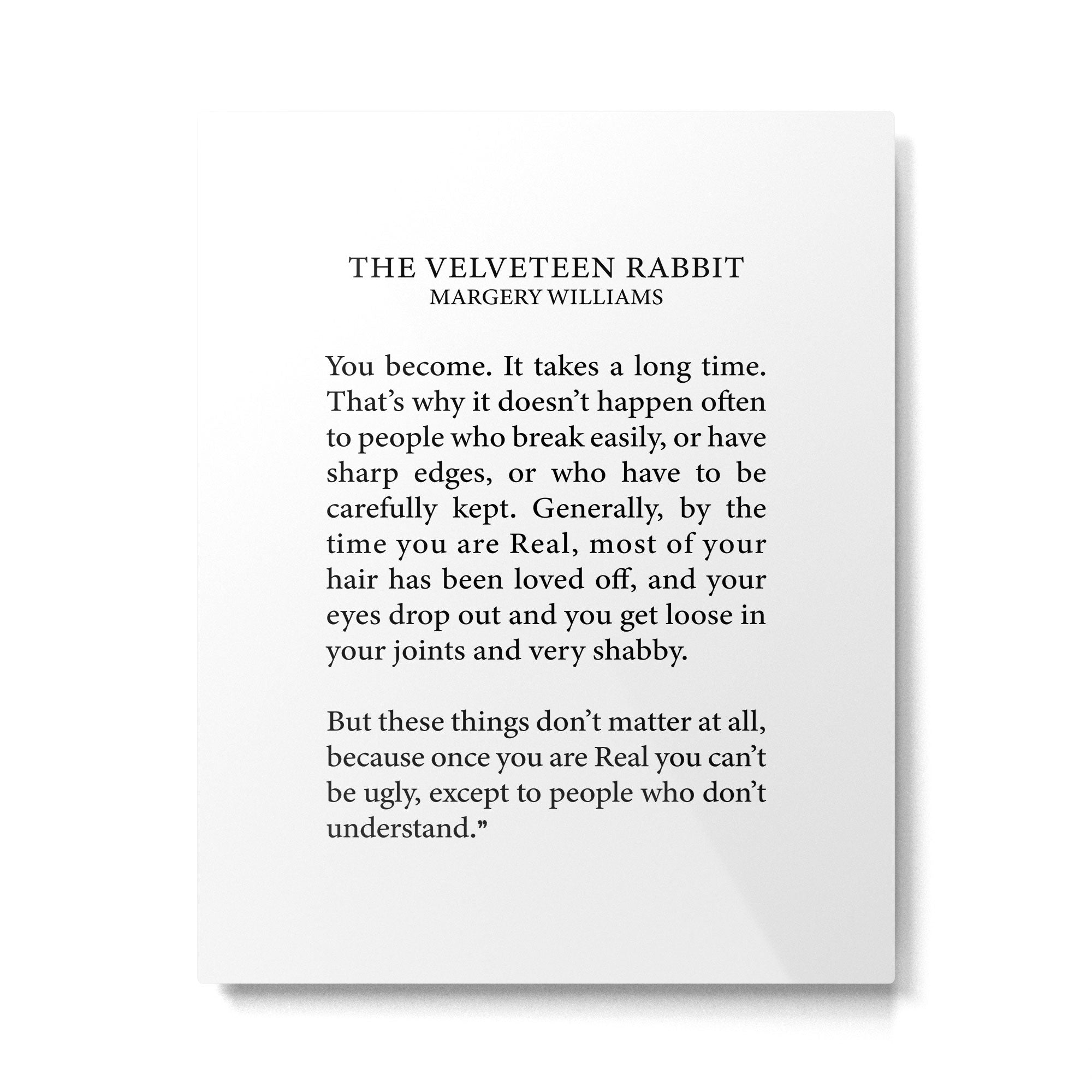 Becoming Real, Velveteen Rabbit Metal Print Gallery Image 6