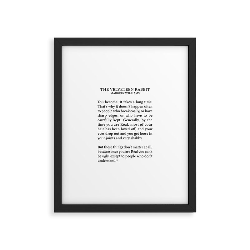 Becoming Real, Velveteen Rabbit Framed Art Print Gallery Image 4