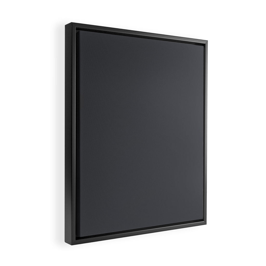 Charcoal Grey Framed Canvas Print Gallery Image 2