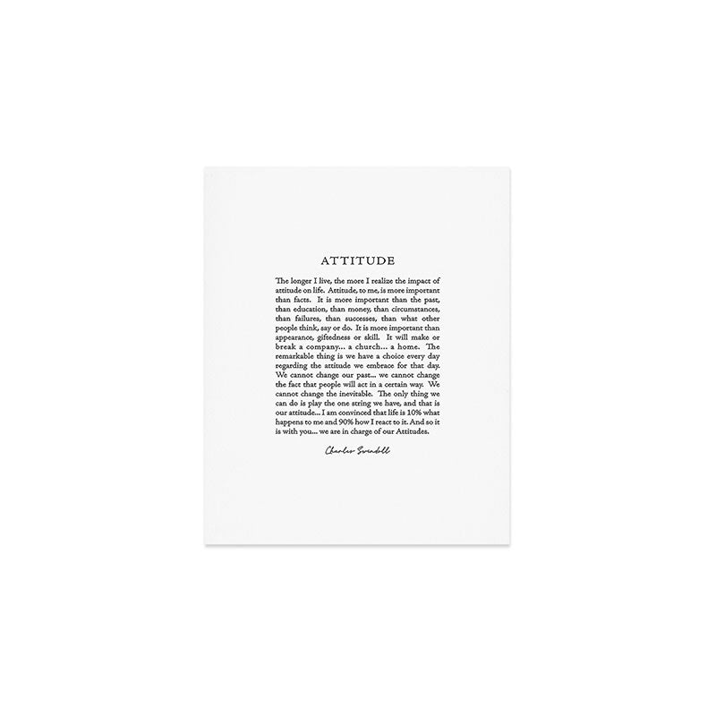 Charles Swindoll Quote, Attitude Art Print Gallery Image 1
