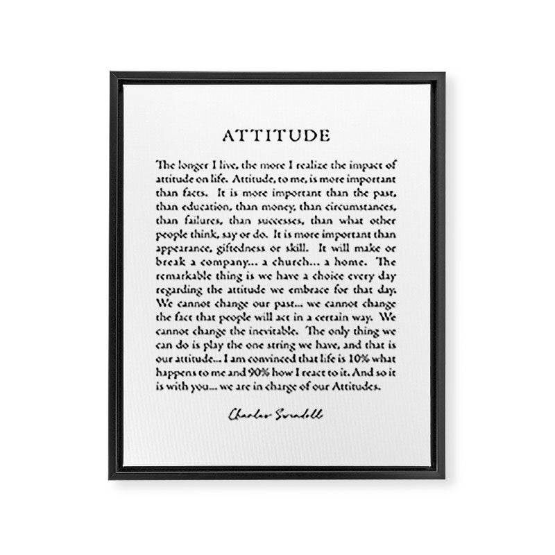 Charles Swindoll Quote, Attitude Framed Canvas Print Gallery Image 8