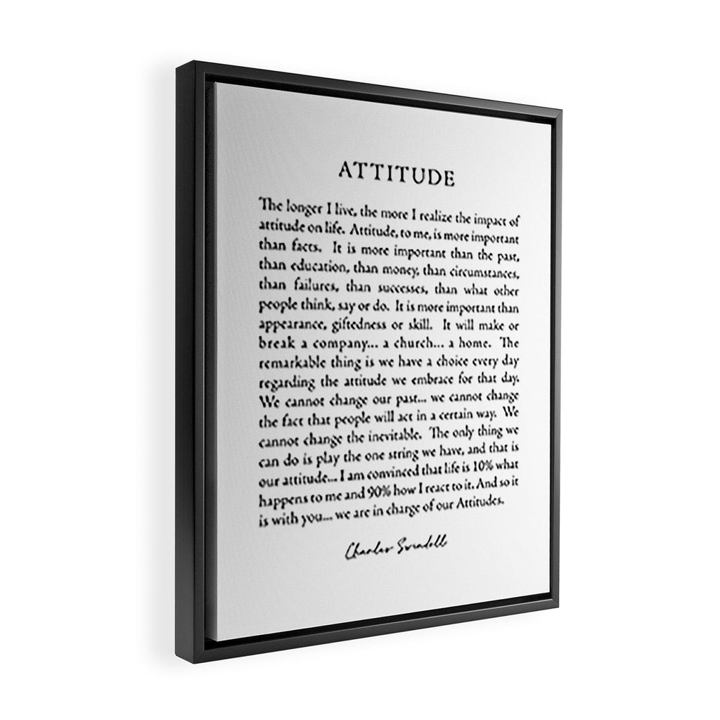 Charles Swindoll Quote, Attitude Framed Canvas Print Gallery Image 2