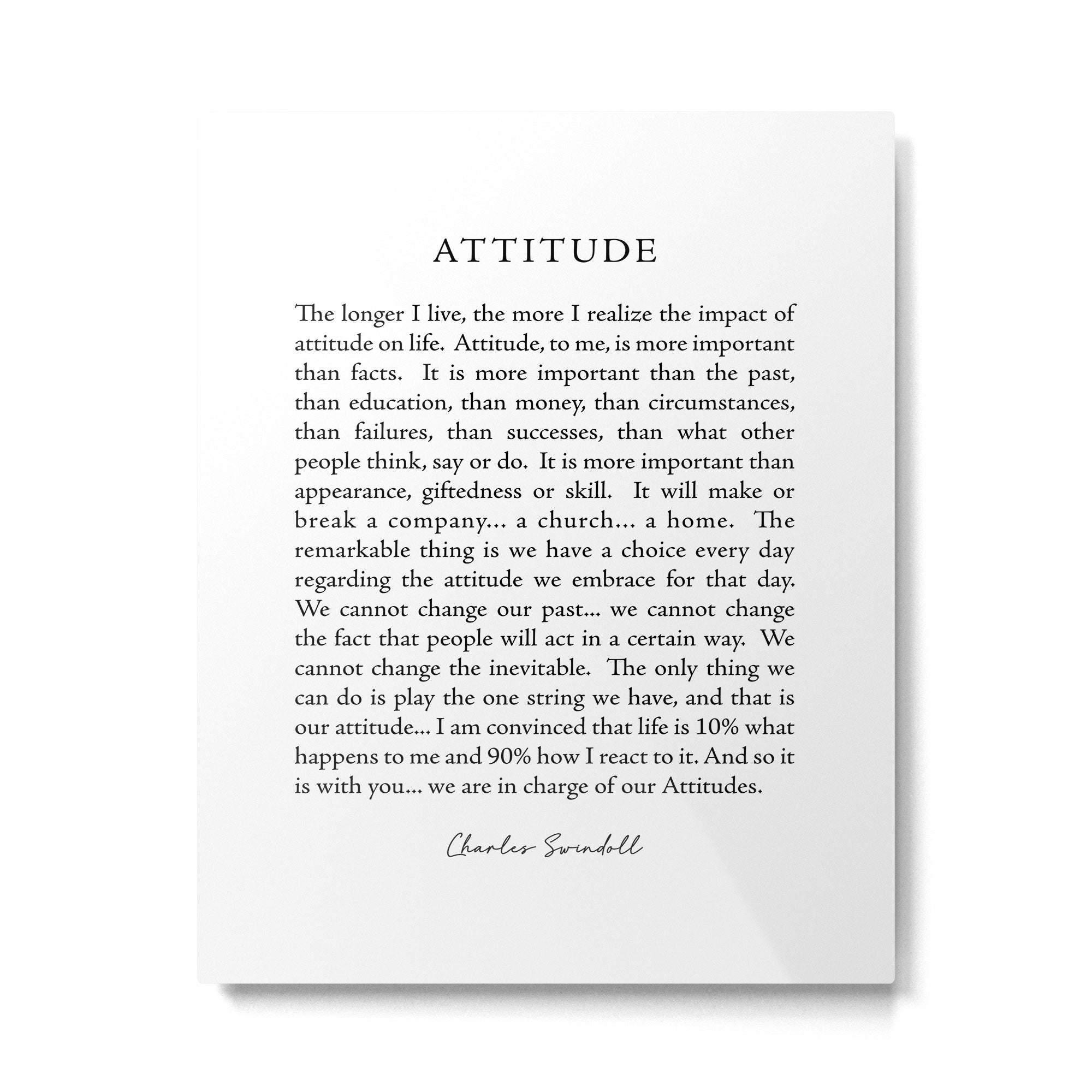 Charles Swindoll Quote, Attitude Metal Print Gallery Image 6