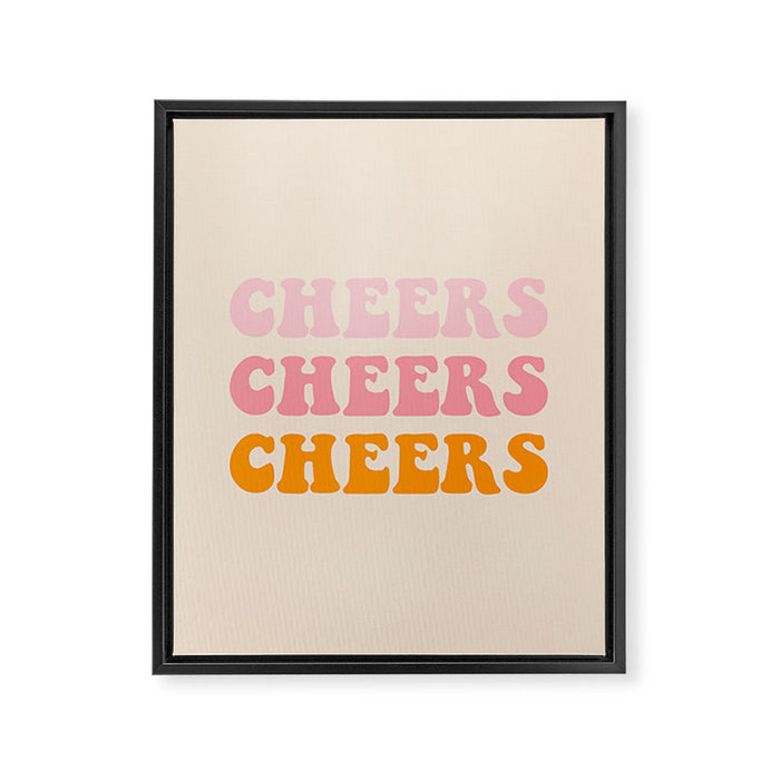 cheers cheers cheers Framed Canvas Print Gallery Image 1