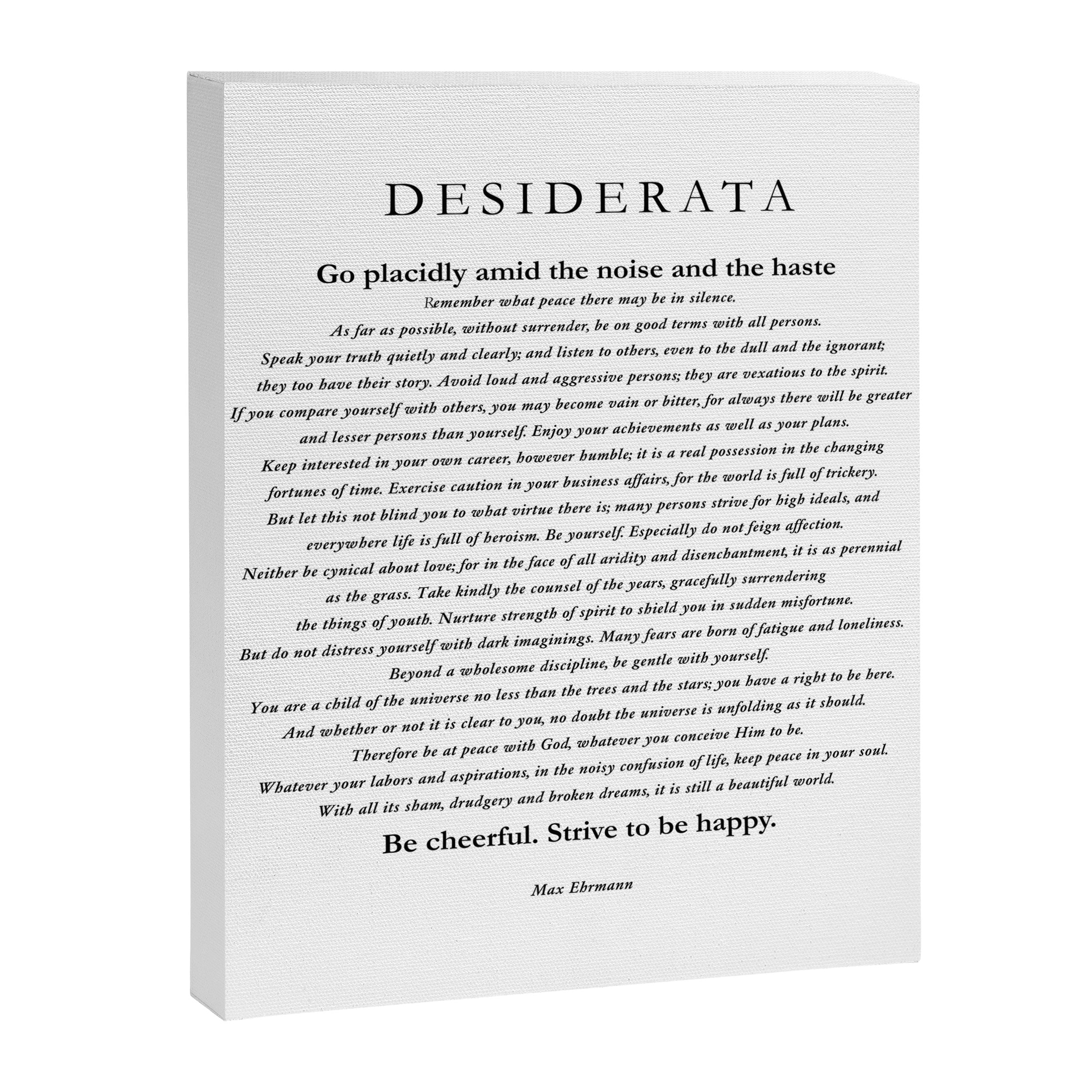 Desiderata by Max Ehrmann Canvas Print Gallery Image 8