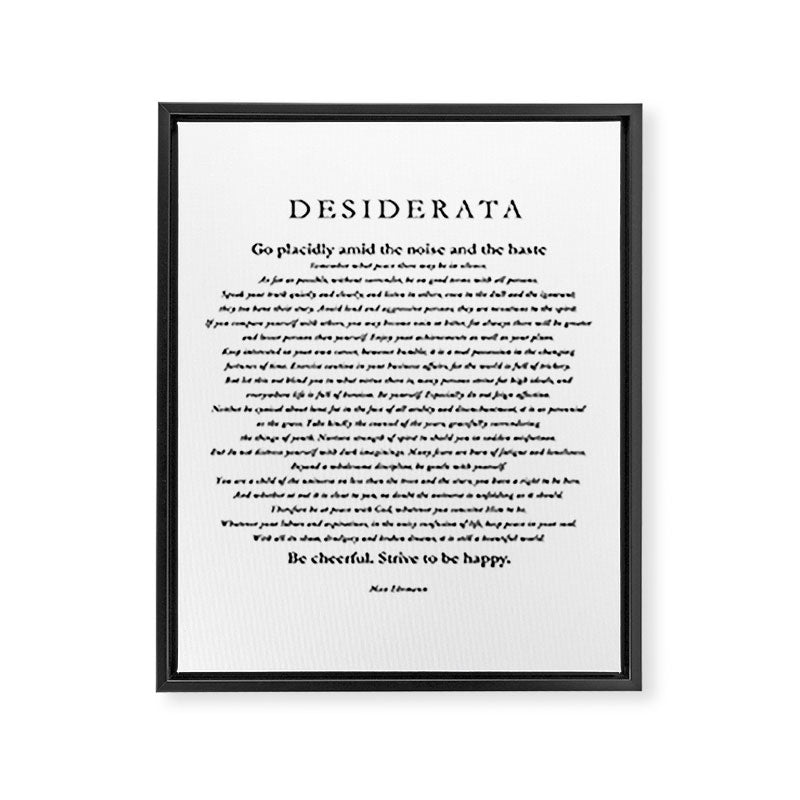 Desiderata by Max Ehrmann Framed Canvas Print Gallery Image 8