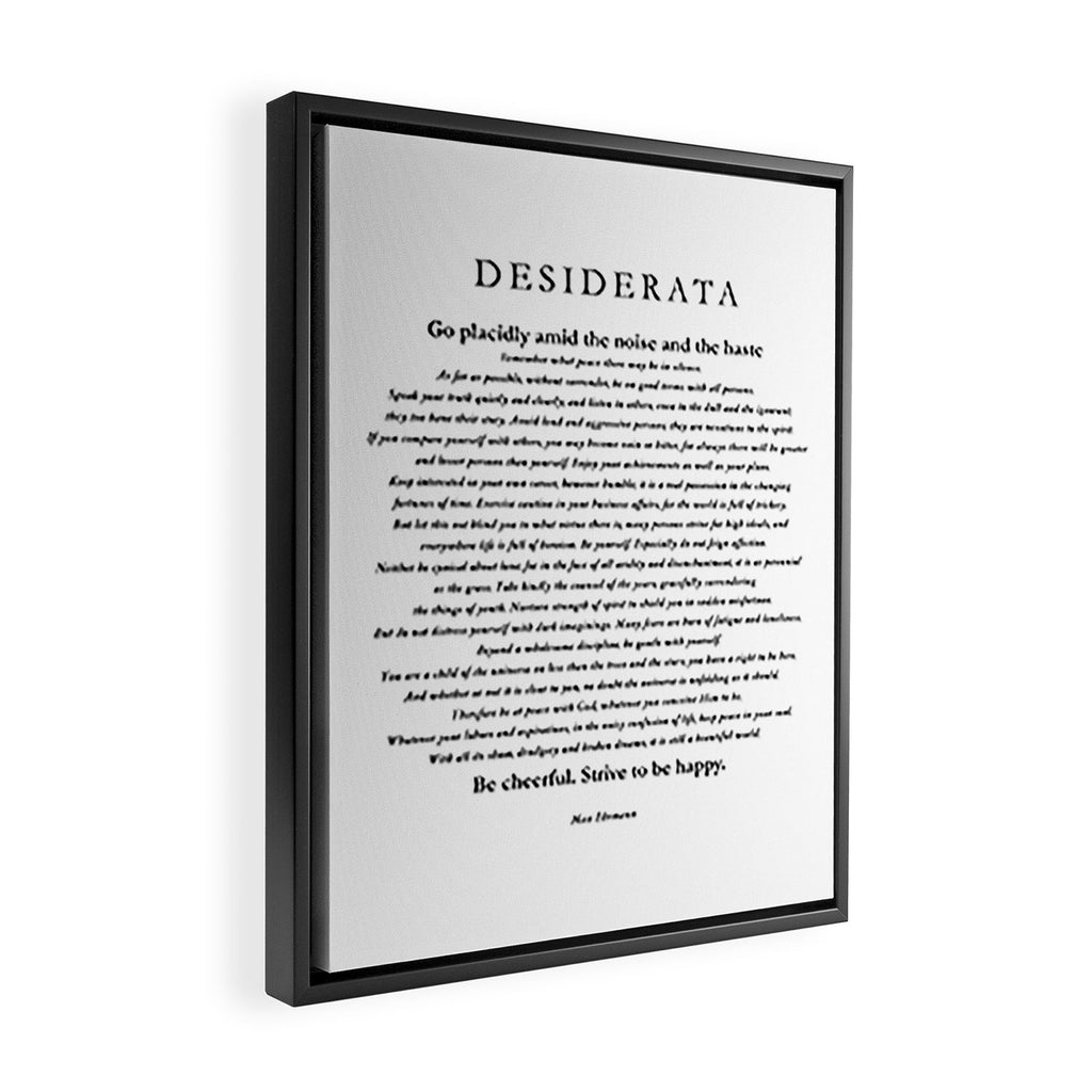 Desiderata by Max Ehrmann Framed Canvas Print Gallery Image 2
