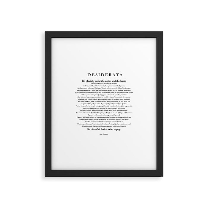 Desiderata by Max Ehrmann Framed Art Print Gallery Image 1