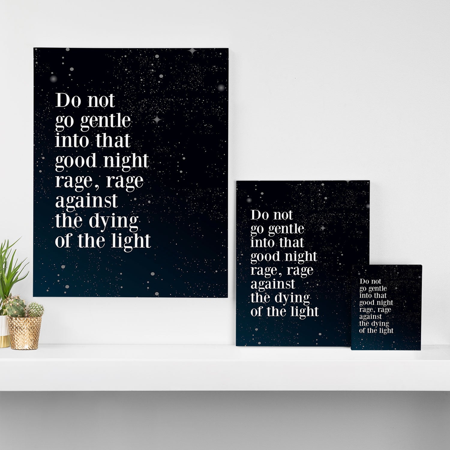 Do not  go gentle  into that  good night rage, rage against the dying of the light Canvas Print Gallery Image 3