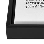 Eat at a local restaurant tonight, Anthony Bourdain Quote Framed Canvas Print Gallery Image 3