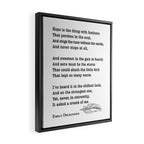 Emily Dickinson Hope is the thing with feathers  Framed Canvas Print Gallery Image 2